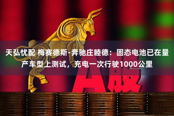 天弘忧配 梅赛德斯-奔驰庄睦德：固态电池已在量产车型上测试，充电一次行驶1000公里