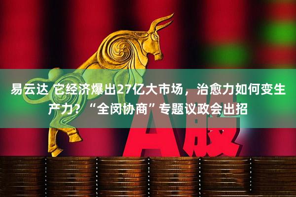 易云达 它经济爆出27亿大市场，治愈力如何变生产力？“全闵协商”专题议政会出招